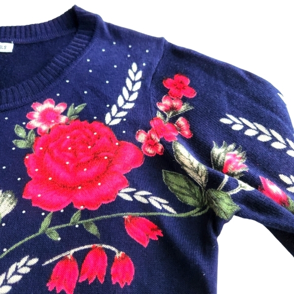 Emily Daniel's Rose and Rhinestone sweater - Picture 1 of 15